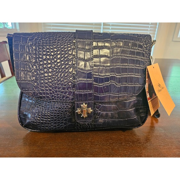 Patricia‎ Nash Leather Perdoux Crossbody Navy NWT!